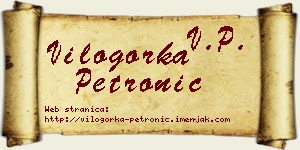 Vilogorka Petronić vizit kartica